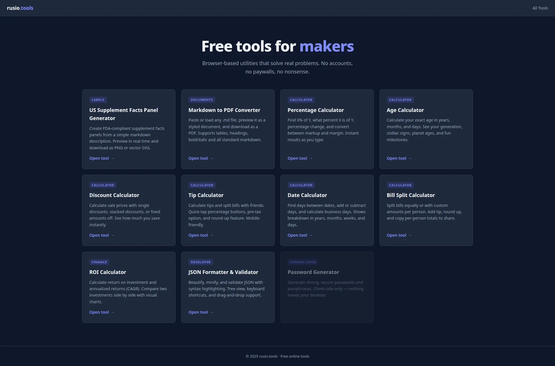 Launching tools.rus.io